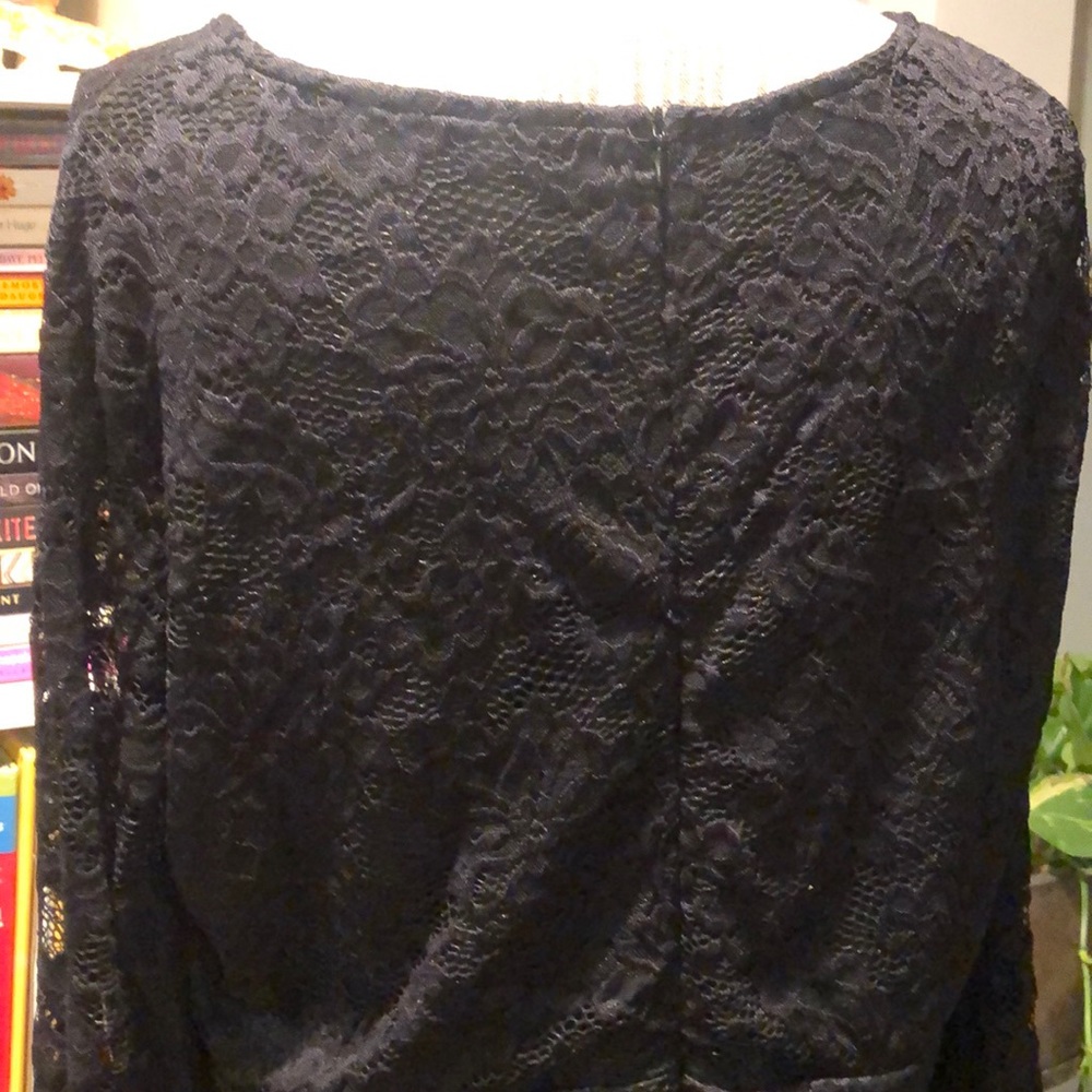 Black Lace Bell Sleeve Dress - Picture 9 of 13
